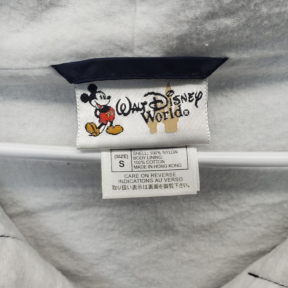 Disney World Windbreaker Jacket Women's S Multi Cheer Fleece Lined Hood 1/2 Zip - Picture 6 of 11